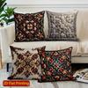 2D Exquisite Floral Patterned Decorative Cushion Covers Pattern Cushion Cover Suitable For Sofa Bedroom Car Pillow Cover