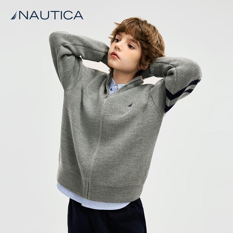 NAUTICA Kids Zip-Up Knit Cardigan Sweater 140