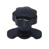Roof Rack Adjustment Fastener Kit with Threaded Star Knob Hardware, Metal 4 Piece Set for Replacement Mounting Tasks