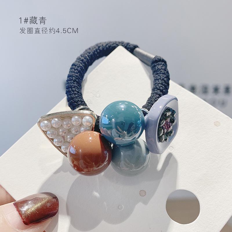 Korean Elegant Hair Rope Bracelet Scrunchie Women Elastic Hair Rubber Bands Accessories For Girls Tie Hair Ring Headdress Holder