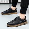 2025 spring new men's shoes platform-soled versatile white shoes men's leather breathable trend sports and leisure shoes men