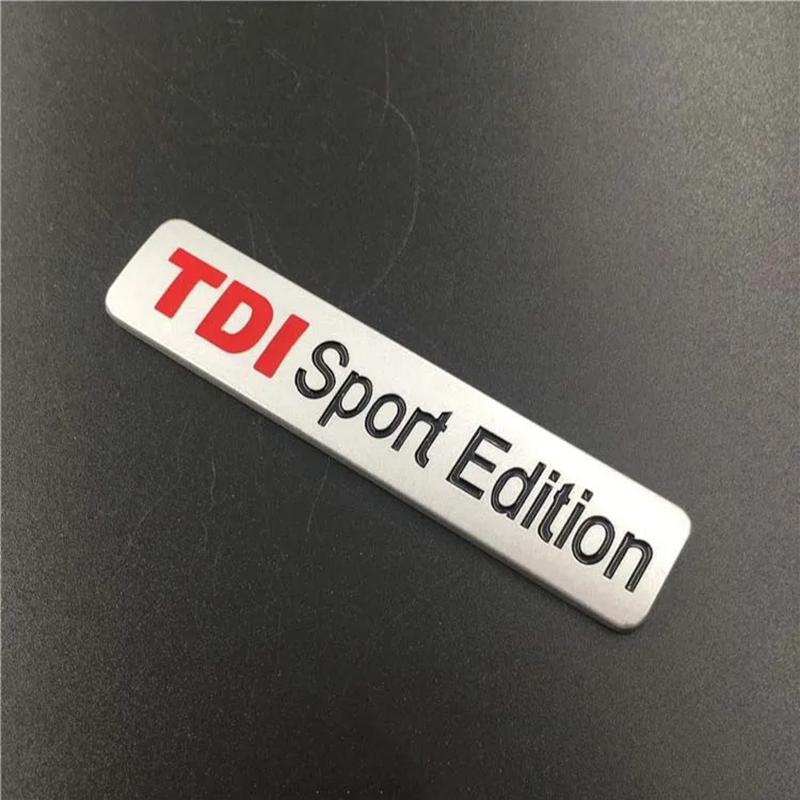 3D Metal TDI Sport Edition Logo Car Rear Trunk Badge Emblem Sticker For VW GTI Polo Golf 5 6 7 Passat Tiguan JETTA Accessories zf2
