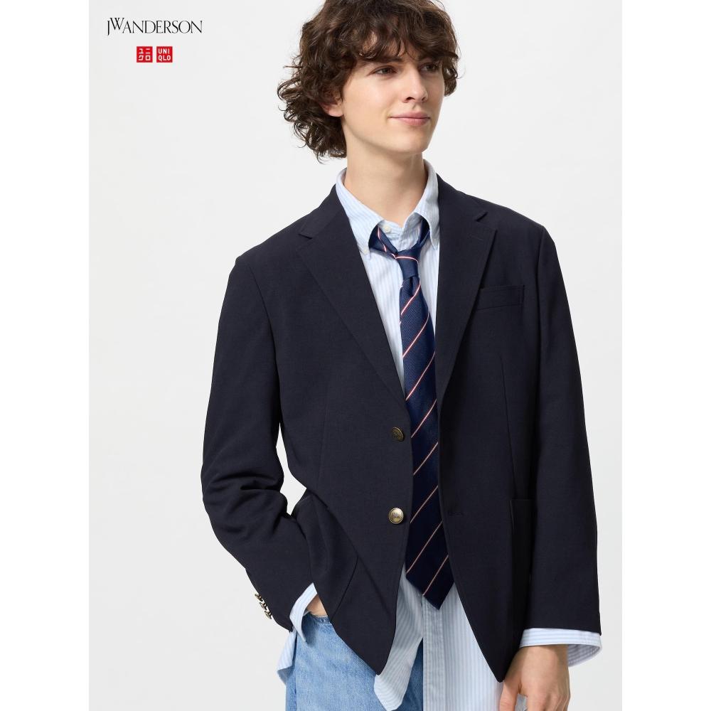 

Uniqlo Япония Впечатляющий Блейзер Длина Рукава Короткая Длина