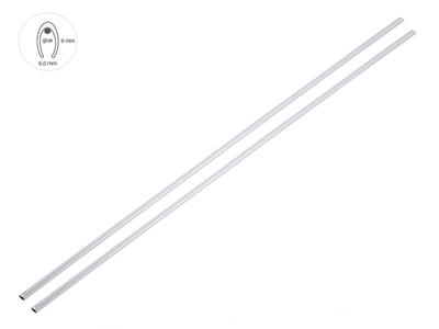 Door Edge Bumpers, 65 Cm, Chrome, 2 Pcs.