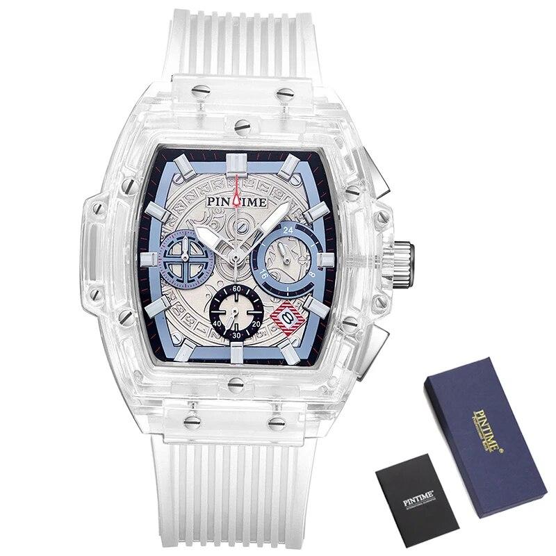 

Мужские кварцевые часы с замком zegarek meski montre, мужские роскошные часы с хронографом в стиле хип-хоп, мужские силиконовые наручные часы в стиле милитари