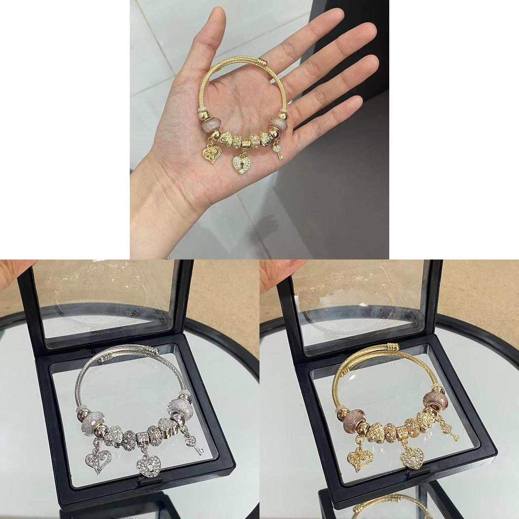 Bracelet With Heart Pendant For Women Stainless Steel Adjustable Heartshaped Jewelry Summer