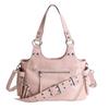 Spring Multi Zipper Large Capacity Shoulder Bag for Women 2026 Simple Motorcycle Style Underarm Bag Rivet Retro Commuter Bag