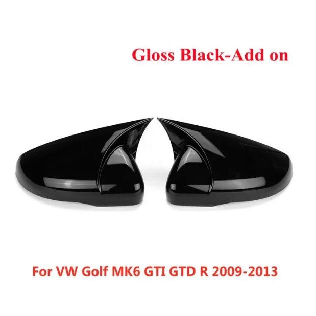 2x Carbon Look Side Wing Mirror Cover For VW For Volkswagen Golf 6 MK6 GTI GTD 2009-2013 Side Rear View Mirror Cap Cover bbd
