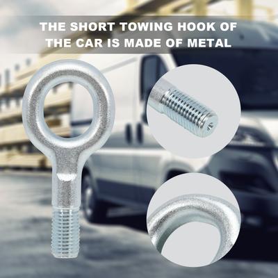 Hak holowniczy do samochodu 1348135080 674417 Kompatybilny z Relay Boxer Ducato Samochód Wytrzymały Krótki Ucho holownicze Zaczep Zderzak Pierścień holowniczy Pętla