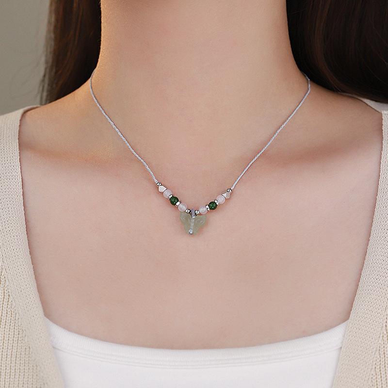 Butterfly Necklace Sweet American Style Versatile Light Luxury High-end Autumn and Winter Niche Sweater Chain