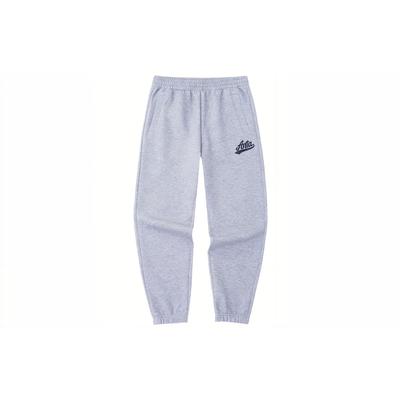 Lifestyle Series Solid Color Mid-Rise Tapered Knit Sports Pants Men Bottoms Gray 152338305-1