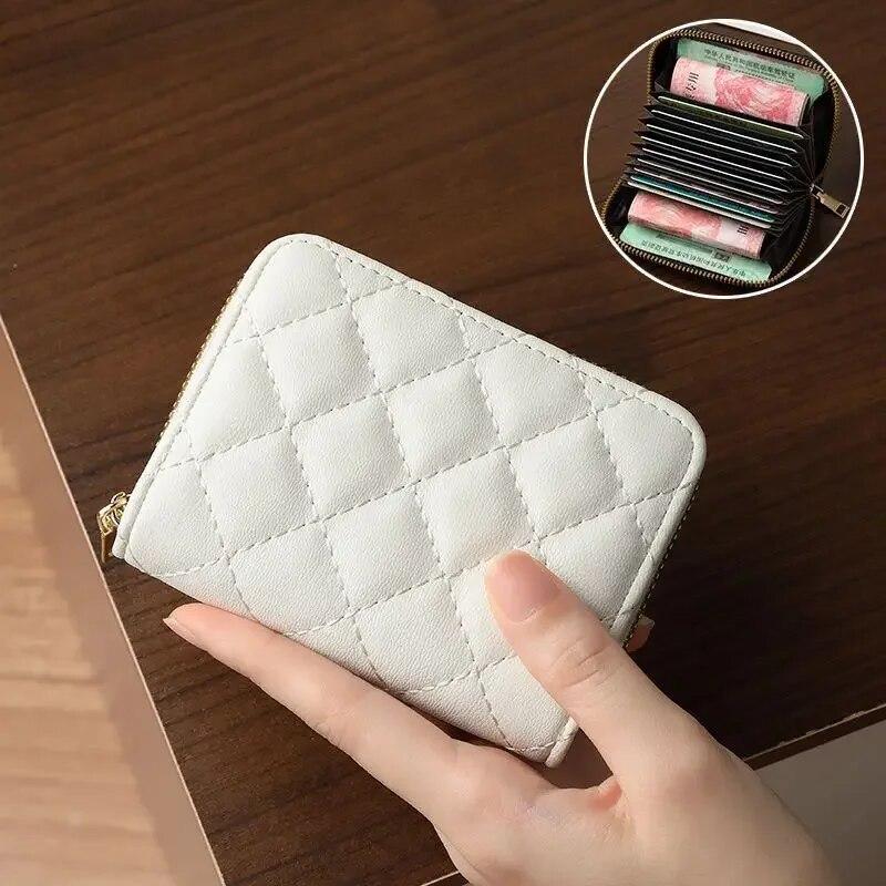 

Женские короткие кошельки из искусственной кожи, женские клетчатые кошельки, кожаный кошелек для карт, студенческий маленький женский кошелек на молнии, кошелек для монет 11 card slots