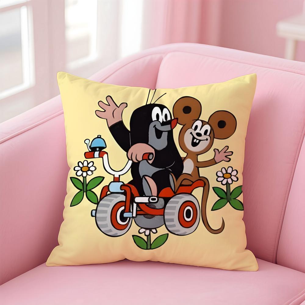 Cute Little Mole Cushion Cover Comfortable Reversible Pillow Cover Ideal for Car Sofa Bedroom & Beyond