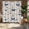 Nautical Sailboat Shower Curtain, Fade-Resistant Polyester, Sailboat & Seagull Design,  Easy Installation, Beach Bath Decor