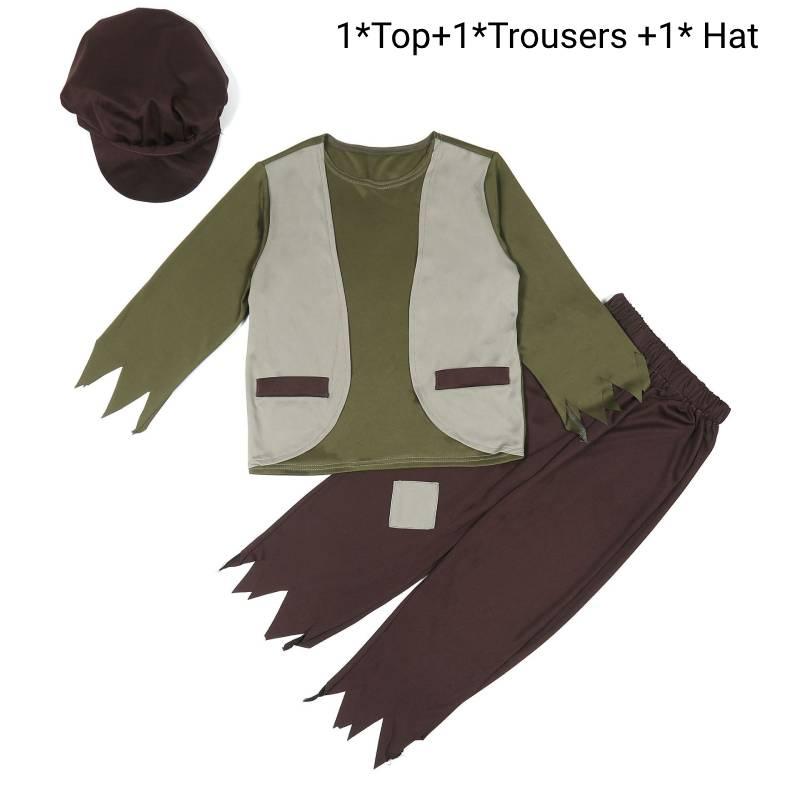 June 1st Children s Day Costume Postal Worker Cosplay Clothes For Theatre Shows Set1,M