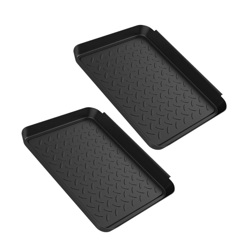 2x Boot Trays Potted Tray Nonslip Multi Purpose Trays Indoor Boot Mats for Mud Shoe Trays for Garage Sown Tools Closet Pet Bowls