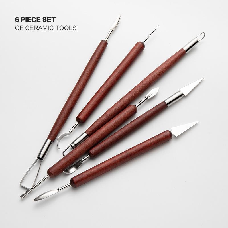 30-Piece Ceramic Sculpting Tool Set: Polymer Clay Modeling Needles, Clay Cutting Wire, Pottery Scrapers