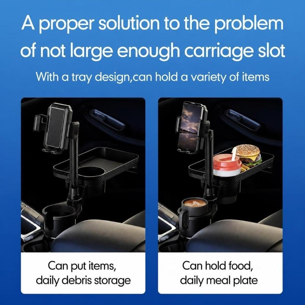 360° Rotation Car Food Table Tray 4-in-1 Car Cup Holder Expander Car Cup Holder  for Driver