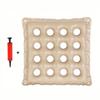 Single person wheelchair portable anti pressure ulcer square seat cushion PVC thick perforated breathable inflatable cushion