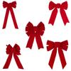 Christmas Tree Topper Bowknot Red Bow Decor Christmas Decorations Large Christmas Bow for Baby Shower Birthday Festival Window
