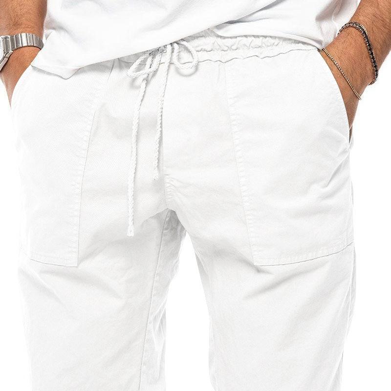 Spring and Summer Men's Classic Drawstring Woven Casual Sports Pants Loose and Comfortable Fashion Drawstring Pants