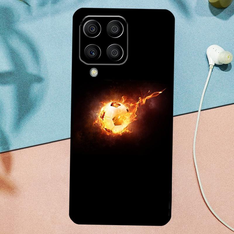 

Fire Football Soccer Ball For Samsung Galaxy M14 M34 M54 M20 M06 M16 M12 M13 M15 M35 M55 M33 M53 M21 M31 M32 M52 Case Samsung M34 5G