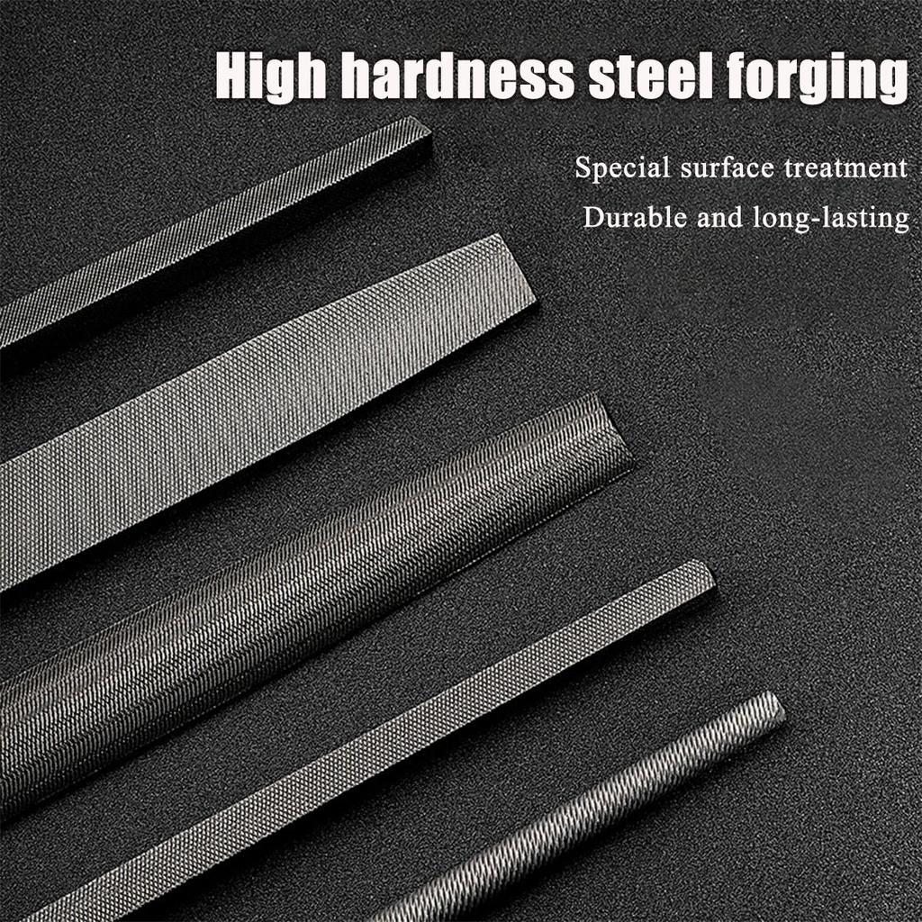 Needle File Set,Hand Metal Files, Hardened Alloy Strength Steel Set Includes Triangular, Round, and Half-Round File