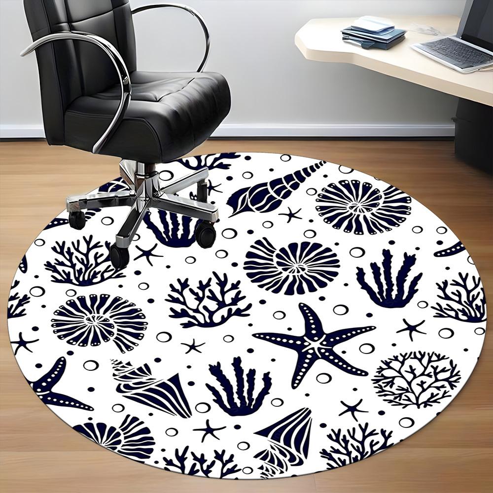 

1pc Oceanic Elements Chair Carpet for Office, Non-slip, Soft and Durable Office Rug for Decoration, Perfect for Office yy260325087 80cm by 80cm
