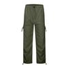Women's Wide-Leg Athletic Pants with Multiple Pockets, Drawstring and Tapered Ankles