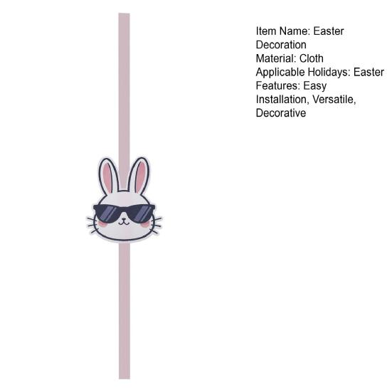 Osterhase Türrahmen Dekoration Cartoon Hase & Schleifen für Küchenschränke Schrank & Wandbehang Niedliches Feiertagsheim