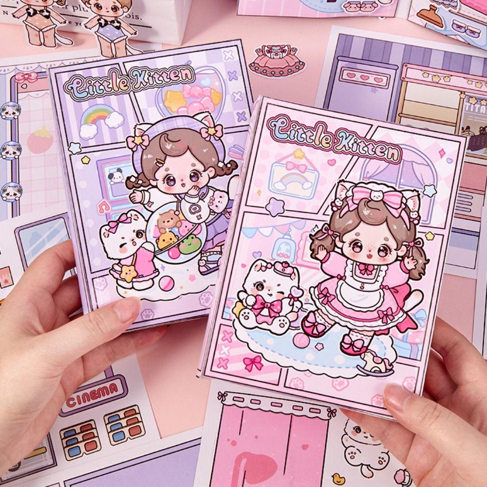 

PVC Bubble Sticker Book DIY Kids Gooka Sticker Toys Card Handbook Hand Ledger