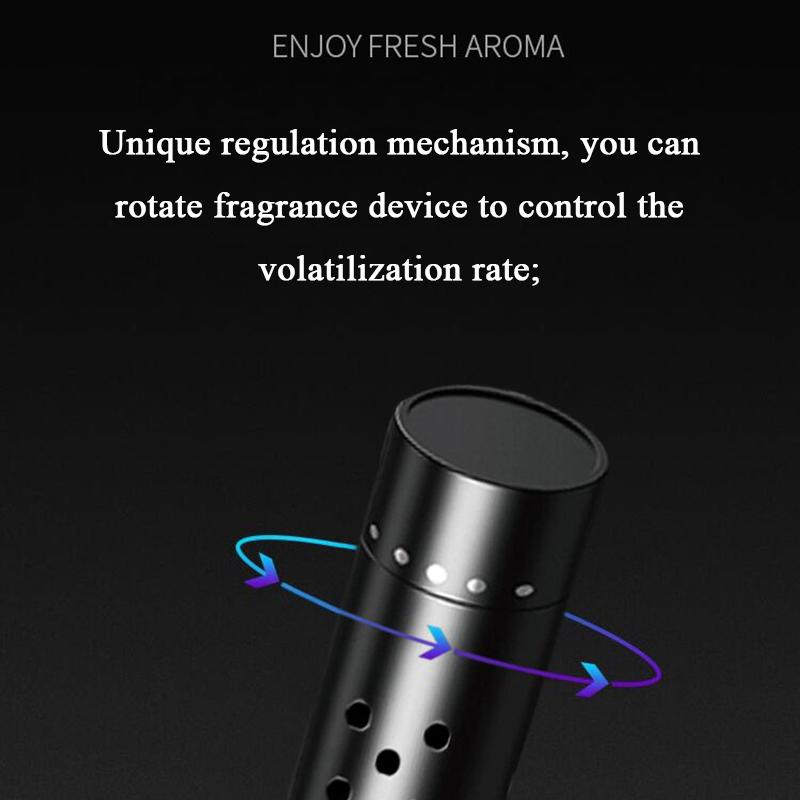 Car Fragrance Custom Vent Clip Cylindrical Essential Oil Car Diffuser Vent Clip with 5 Refill Sticks for Auto Office Kitchen Air Fresheners 2