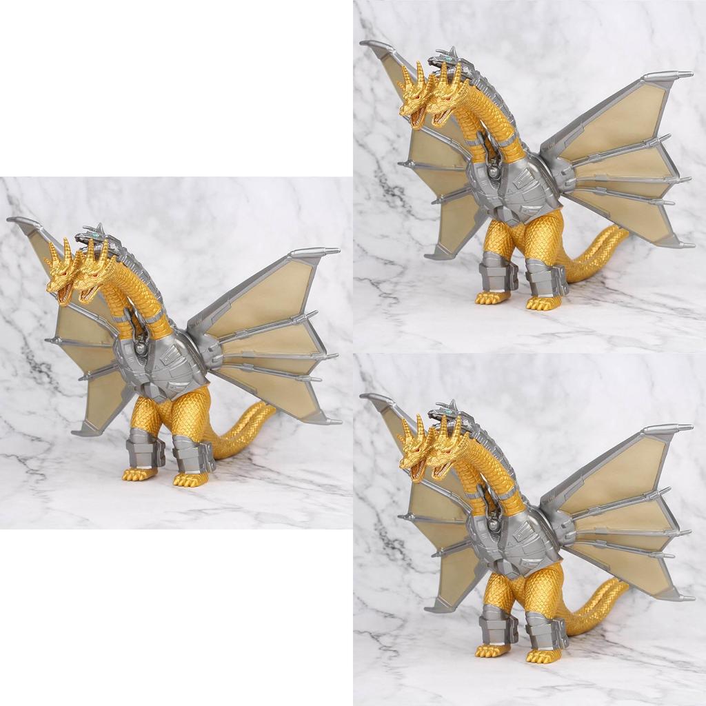 Stupenda Figura Giocattolo da Collezione Godzilla Mostro Mecha King Ghidorah Drago a 3 Teste da 8 pollici Regalo