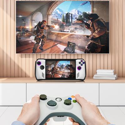 Protective Case Cover TPU PC Game Console Cover with Bracket Shockproof Replacement Accessories for Asus Rog Ally