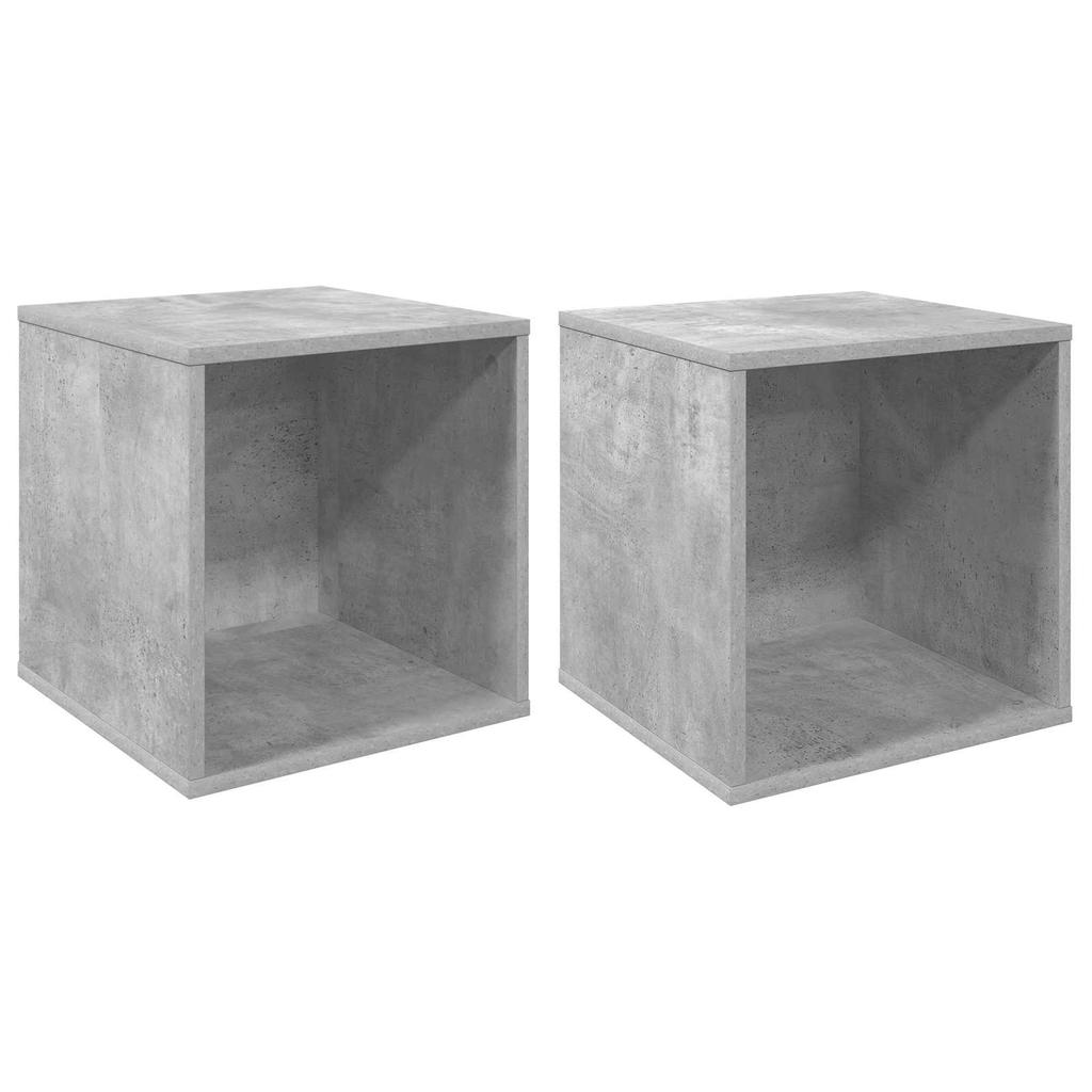 Vinyl Album Box 2 pcs. Concrete Grey 37 x 365 x 38 cm