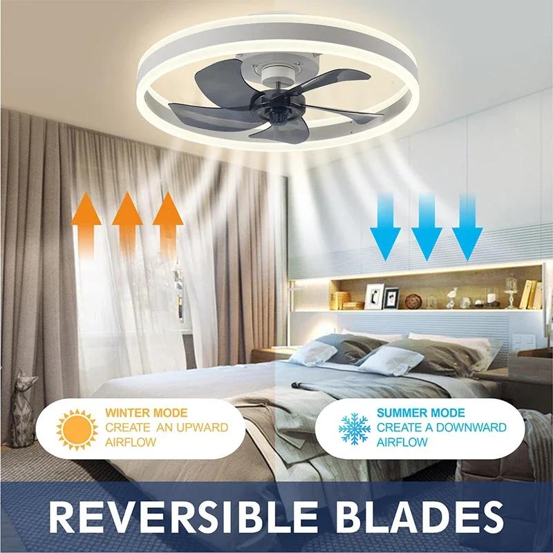 Ceiling Fans With Lights APP Emote Control DC Motor Stepless Dimmable 6Speed DC Motor Stepless Dimmable 33-40cm Smart Fan Light