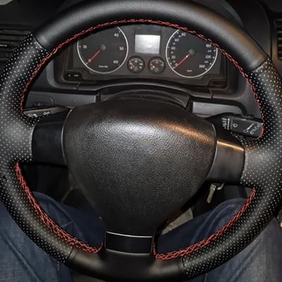 DIY dostosowane osłona na kierownicę do samochodu VW Golf 5 Mk5 Passat B6 Jetta 5 Mk5 Tiguan skórzany warkocz do kierownicy