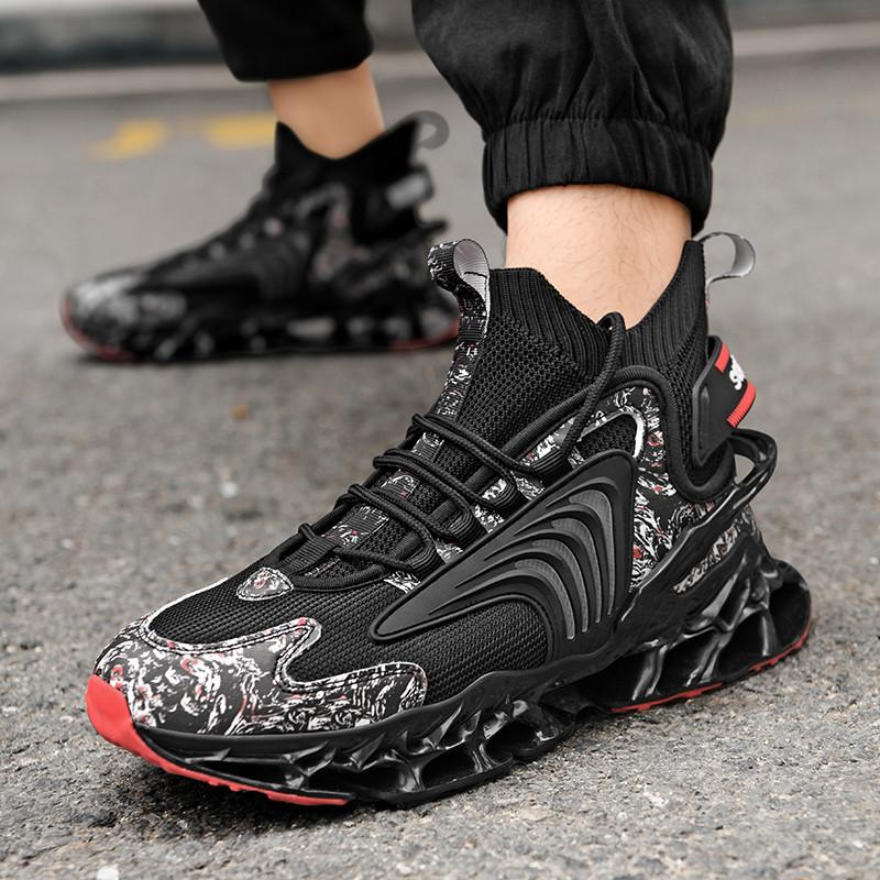 Men's Shoes National Fashion Sneaker Plus Size Men's High-Top Outdoor Trendy Men's Shoes