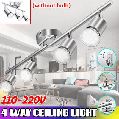 100V-220V 4 Way Switching Elegant Modern Ceiling Light Straight Bar GU10 Ceiling Spotlight LED Lamp Adjustable