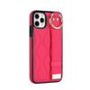 For iPhone 11 Pro Max Case Wave Pattern Wristband Kickstand PU+TPU Phone Cover