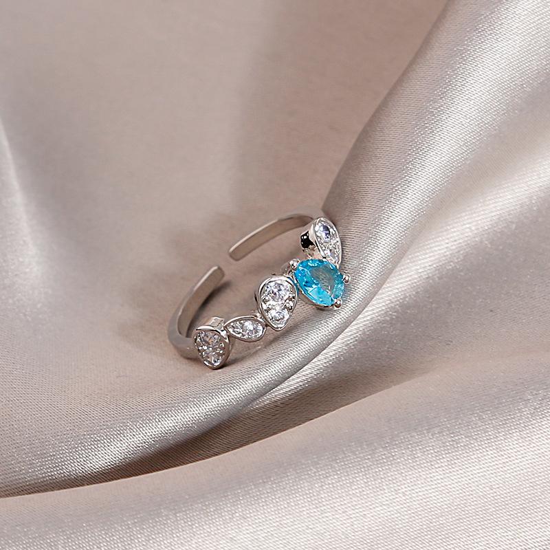 Temperament Simple Design Sense Niche Ring, Fashionable Personality High Sense Diamond Ring Women