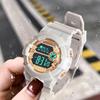 LED Electronic Watch Waterproof Anti-slip Adjustable Strap Round Dial Kids Students Casual Sports Digital Wristwatch Birthday Gift