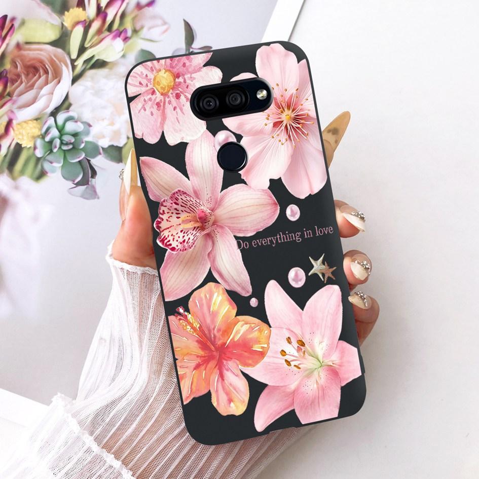 Para LG K40s 2019 Funda Nueva Moda Flor Mariposa Silicona Suave Mate Cubierta Para LG K40s K 40s Funda en LGK40s Paracho Protector