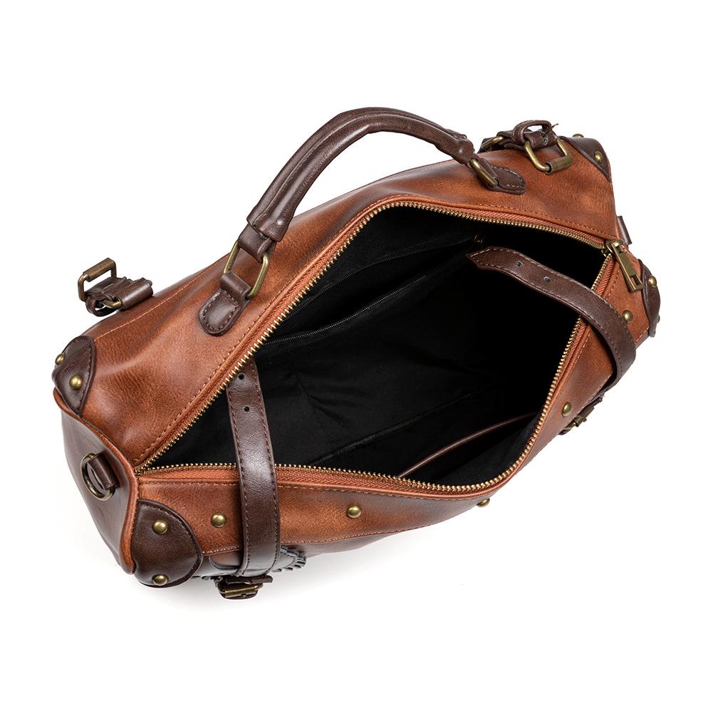 Steampunk Medieval Retro Style Large-capacity Contrasting Color Women's Messenger Bag Portable Shoulder Computer Bag Tide