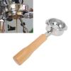 58mm Portafilter Bottomless 2 Ears Detachable   Wood and Stainless Steel Coffee Machine Bottomless Filter for  
