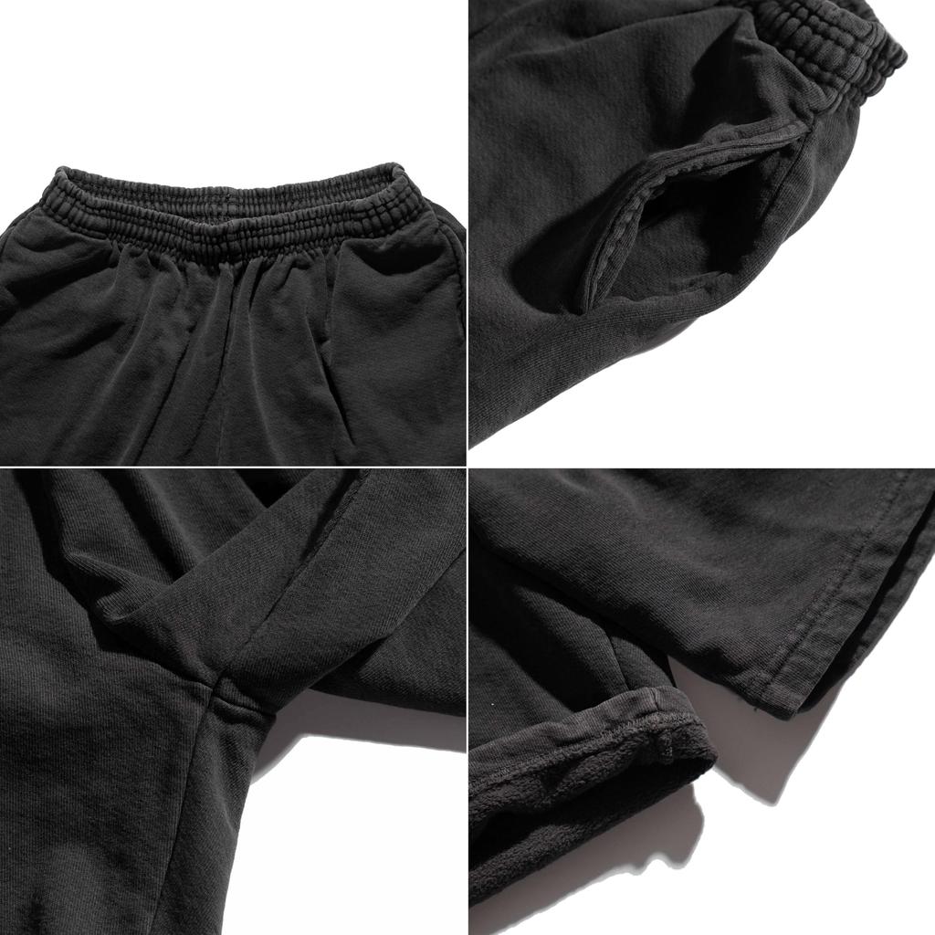 Angeles LOSANGELES APPAREL HF02GD 14oz Heavy Fleece Sweat Shorts Garment Dyed Made in USA Post Dyed Vintage Black XL [Los Apparel] [Used]