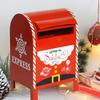 Christmas Letterbox Letters To Santa Metal Mailbox Christmas Decorative Red Mailbox for Home Indoor Outdoor Front Door Decoration Holiday Party