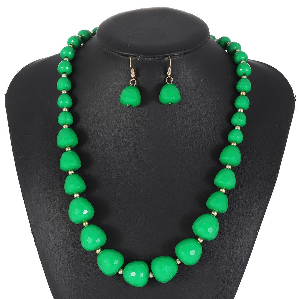 Böhmisches Harz Halskette Ohrringe Set Strand Tanz Blickfang Zubehör