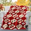 1pc Cherries Flowers Outdoor Flannel Blanket Soft Warm All-Season Throw for Sofa Bed Car Camping Office, Cozy Gift Idea1249S
