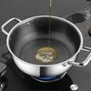 Stainless Steel Soup Pot Wok Non-stick Frying Pan with lid Honeycomb Home Hot Pan Induction Cooker Gas Stove Kitchen Cookware